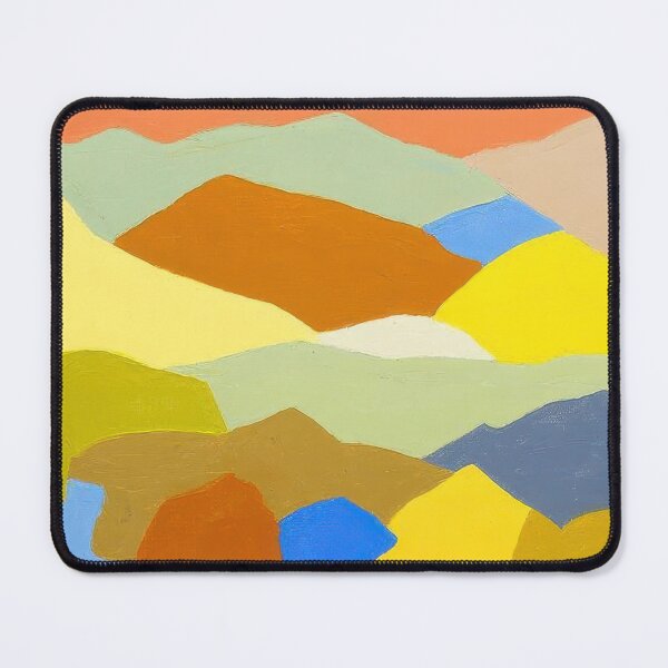 Item preview, Original Paintings by Etel Adnan, Etel Adnan Color Landscape Art designed and sold by OilArtLittle.