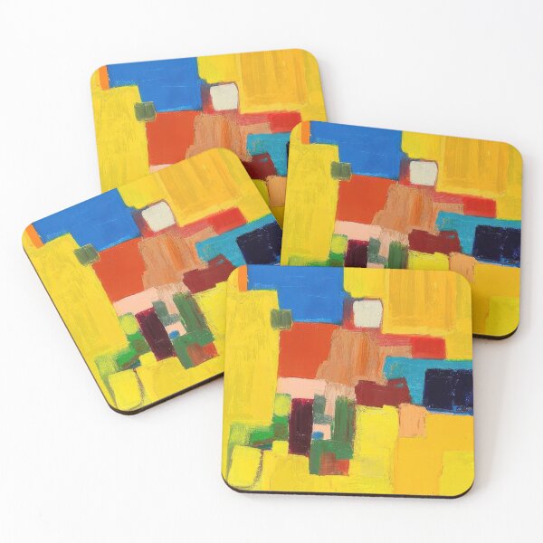 Item preview, Original Paintings by Etel Adnan, Etel Adnan Color Landscape Art designed and sold by OilArtLittle.