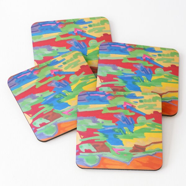 Item preview, Original Paintings by Etel Adnan, Etel Adnan Color Landscape Art designed and sold by OilArtLittle.