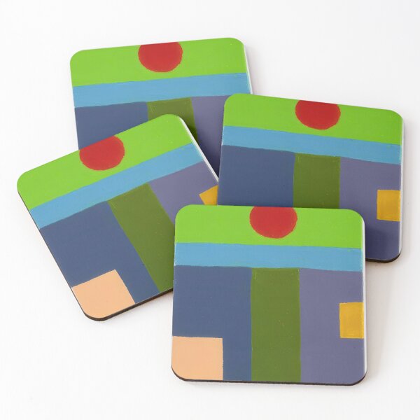 Item preview, Original Paintings by Etel Adnan, Etel Adnan Color Landscape Art designed and sold by OilArtLittle.