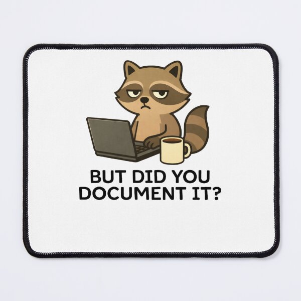 Item preview, But Did You Document It Funny Raccoon Office Humor designed and sold by krystalRomanart.