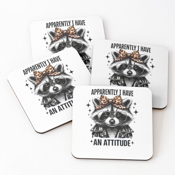 Item preview, Apparently I Have An Attitude Funny Raccoon designed and sold by krystalRomanart.