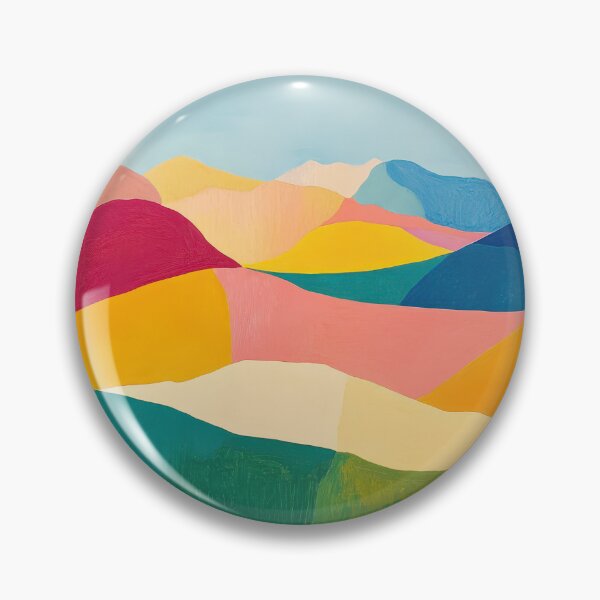 Item preview, Original Paintings by Etel Adnan, Etel Adnan Color Landscape Art designed and sold by OilArtLittle.