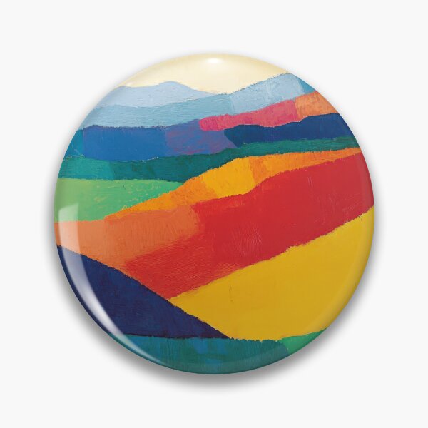 Item preview, Original Paintings by Etel Adnan, Etel Adnan Color Landscape Art designed and sold by OilArtLittle.