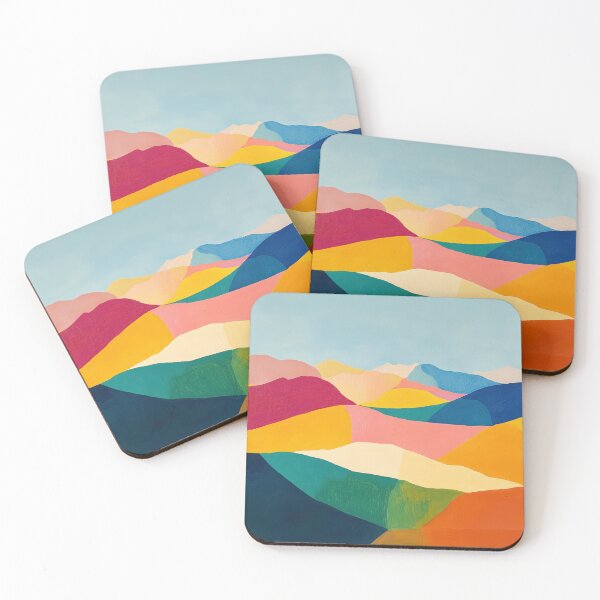 Item preview, Original Paintings by Etel Adnan, Etel Adnan Color Landscape Art designed and sold by OilArtLittle.