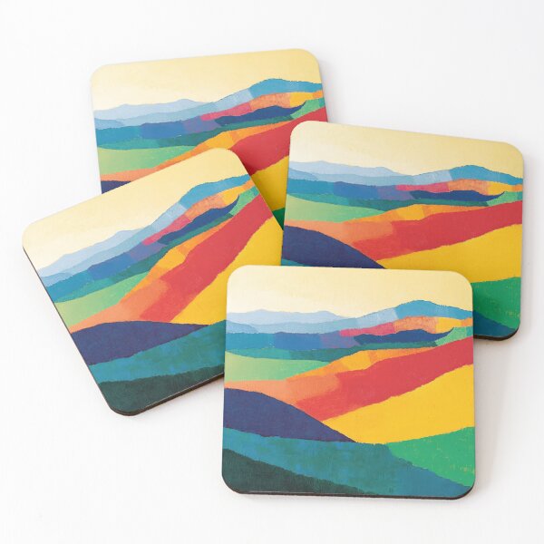 Item preview, Original Paintings by Etel Adnan, Etel Adnan Color Landscape Art designed and sold by OilArtLittle.