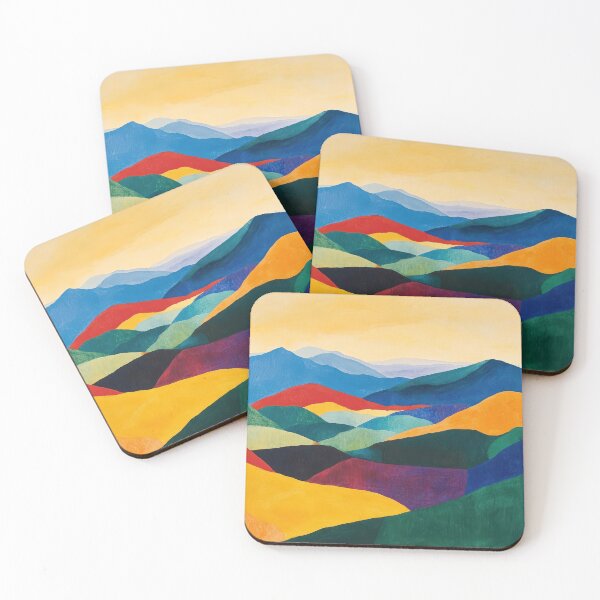Item preview, Original Paintings by Etel Adnan, Etel Adnan Color Landscape Art designed and sold by OilArtLittle.