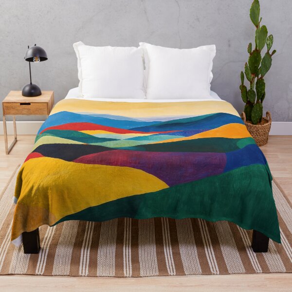 Item preview, Original Paintings by Etel Adnan, Etel Adnan Color Landscape Art designed and sold by OilArtLittle.