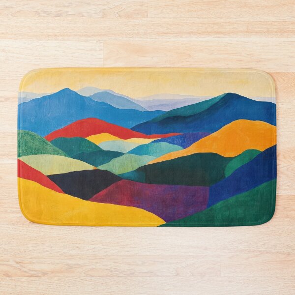 Item preview, Original Paintings by Etel Adnan, Etel Adnan Color Landscape Art designed and sold by OilArtLittle.