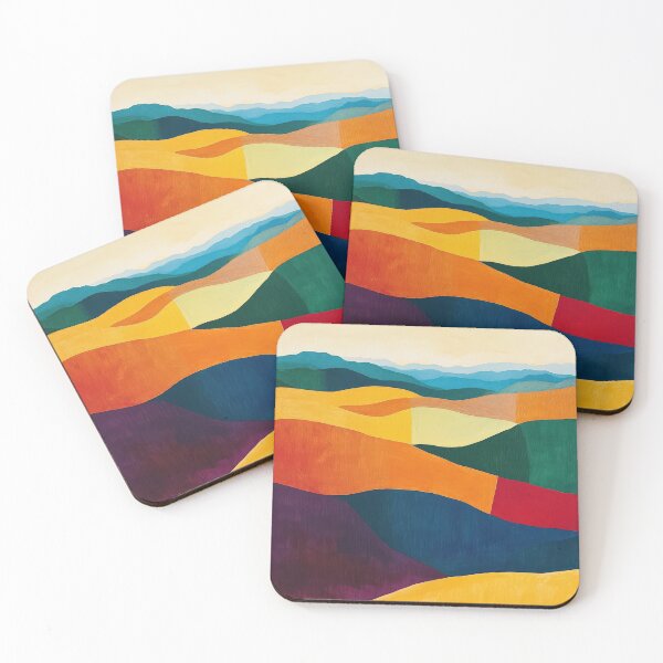Item preview, Original Paintings by Etel Adnan, Etel Adnan Color Landscape Art designed and sold by OilArtLittle.