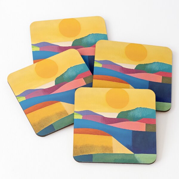 Item preview, Original Paintings by Etel Adnan, Etel Adnan Color Landscape Art designed and sold by OilArtLittle.