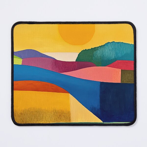 Item preview, Original Paintings by Etel Adnan, Etel Adnan Color Landscape Art designed and sold by OilArtLittle.