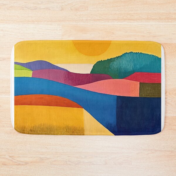 Item preview, Original Paintings by Etel Adnan, Etel Adnan Color Landscape Art designed and sold by OilArtLittle.