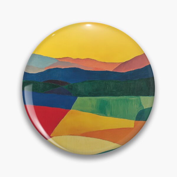 Item preview, Original Paintings by Etel Adnan, Etel Adnan Color Landscape Art designed and sold by OilArtLittle.