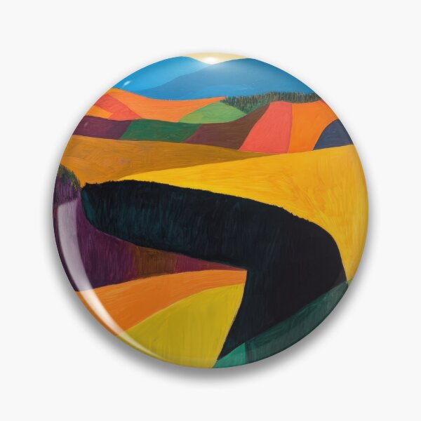 Item preview, Original Paintings by Etel Adnan, Etel Adnan Color Landscape Art designed and sold by OilArtLittle.