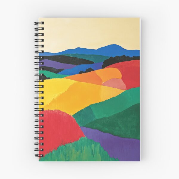 Item preview, Original Paintings by Etel Adnan, Etel Adnan Color Landscape Art designed and sold by OilArtLittle.