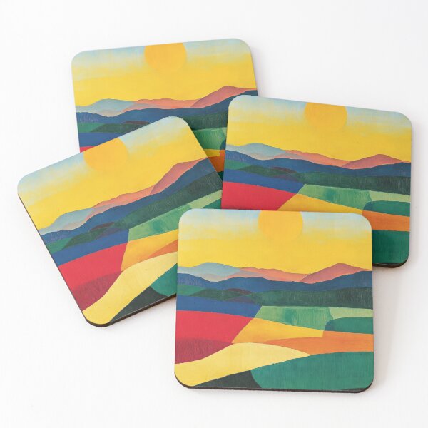 Item preview, Original Paintings by Etel Adnan, Etel Adnan Color Landscape Art designed and sold by OilArtLittle.