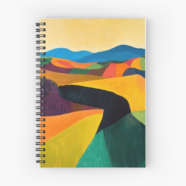 Item preview, Original Paintings by Etel Adnan, Etel Adnan Color Landscape Art designed and sold by OilArtLittle.
