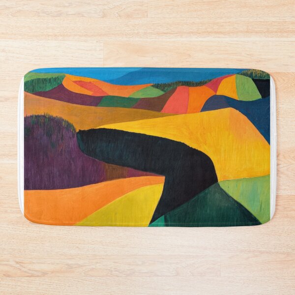 Item preview, Original Paintings by Etel Adnan, Etel Adnan Color Landscape Art designed and sold by OilArtLittle.