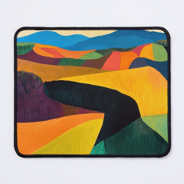 Item preview, Original Paintings by Etel Adnan, Etel Adnan Color Landscape Art designed and sold by OilArtLittle.