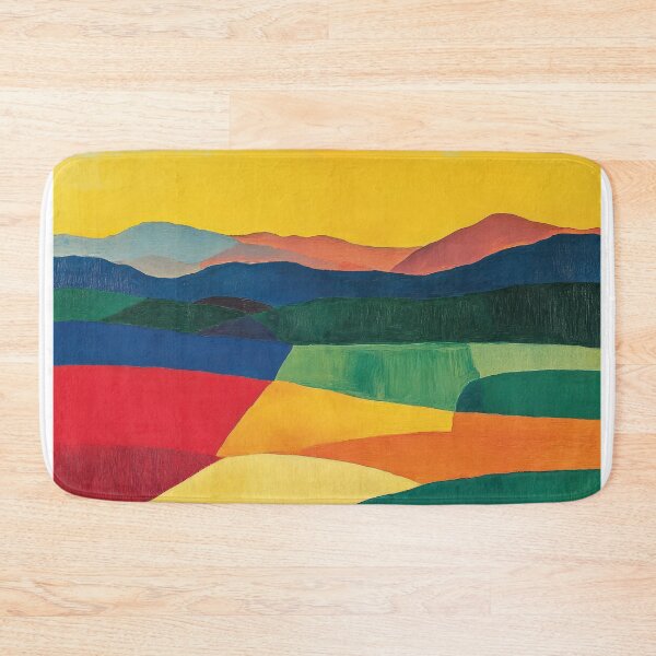 Item preview, Original Paintings by Etel Adnan, Etel Adnan Color Landscape Art designed and sold by OilArtLittle.