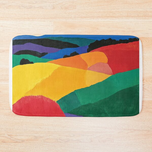 Item preview, Original Paintings by Etel Adnan, Etel Adnan Color Landscape Art designed and sold by OilArtLittle.