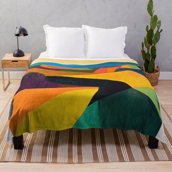 Item preview, Original Paintings by Etel Adnan, Etel Adnan Color Landscape Art designed and sold by OilArtLittle.