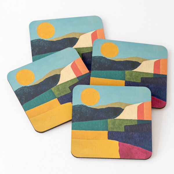 Item preview, Original Paintings by Etel Adnan, Etel Adnan Color Landscape Art designed and sold by OilArtLittle.