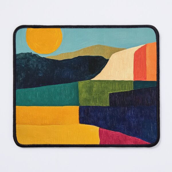 Item preview, Original Paintings by Etel Adnan, Etel Adnan Color Landscape Art designed and sold by OilArtLittle.