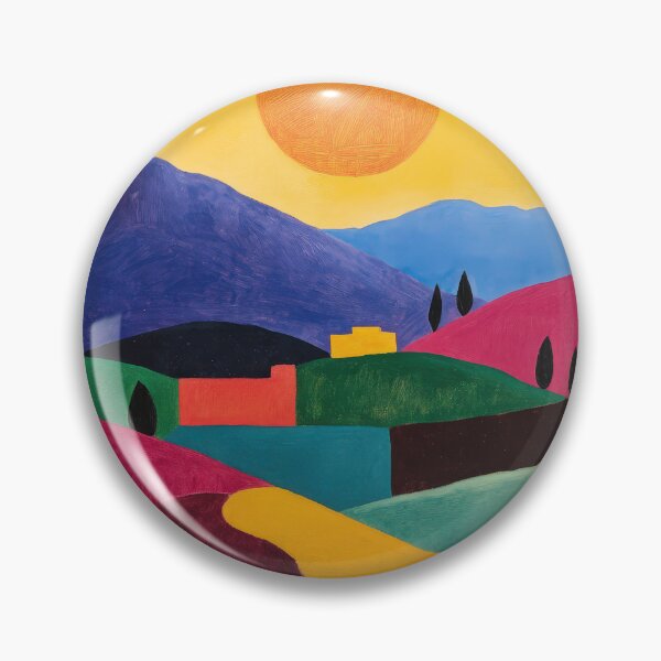 Item preview, Original Paintings by Etel Adnan, Etel Adnan Color Landscape Art designed and sold by OilArtLittle.