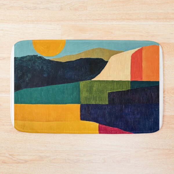 Item preview, Original Paintings by Etel Adnan, Etel Adnan Color Landscape Art designed and sold by OilArtLittle.