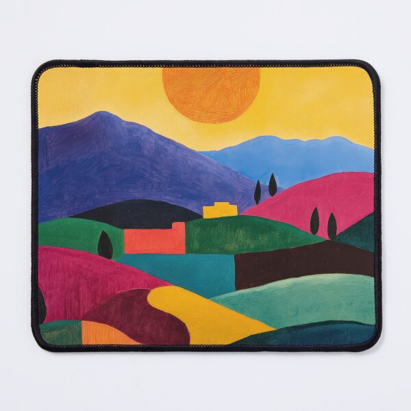 Item preview, Original Paintings by Etel Adnan, Etel Adnan Color Landscape Art designed and sold by OilArtLittle.