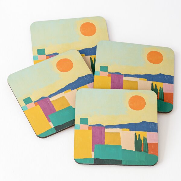 Item preview, Original Paintings by Etel Adnan, Etel Adnan Color Landscape Art designed and sold by OilArtLittle.