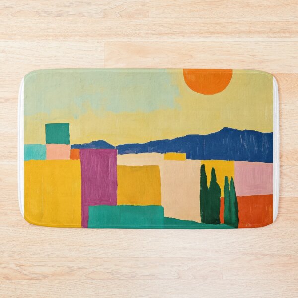 Item preview, Original Paintings by Etel Adnan, Etel Adnan Color Landscape Art designed and sold by OilArtLittle.