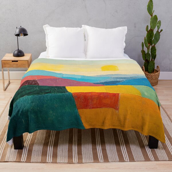 Item preview, Original Paintings by Etel Adnan, Etel Adnan Color Landscape Art designed and sold by OilArtLittle.