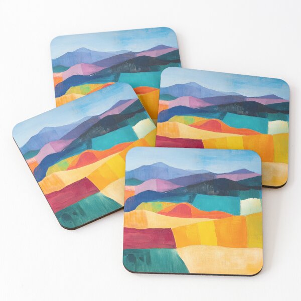 Item preview, Original Paintings by Etel Adnan, Etel Adnan Color Landscape Art designed and sold by OilArtLittle.