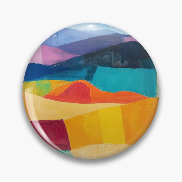 Item preview, Original Paintings by Etel Adnan, Etel Adnan Color Landscape Art designed and sold by OilArtLittle.