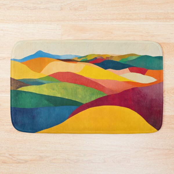 Item preview, Original Paintings by Etel Adnan, Etel Adnan Color Landscape Art designed and sold by OilArtLittle.