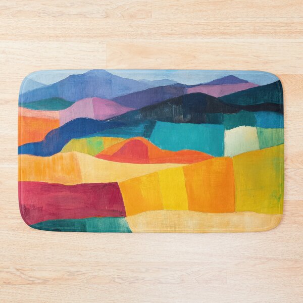 Item preview, Original Paintings by Etel Adnan, Etel Adnan Color Landscape Art designed and sold by OilArtLittle.