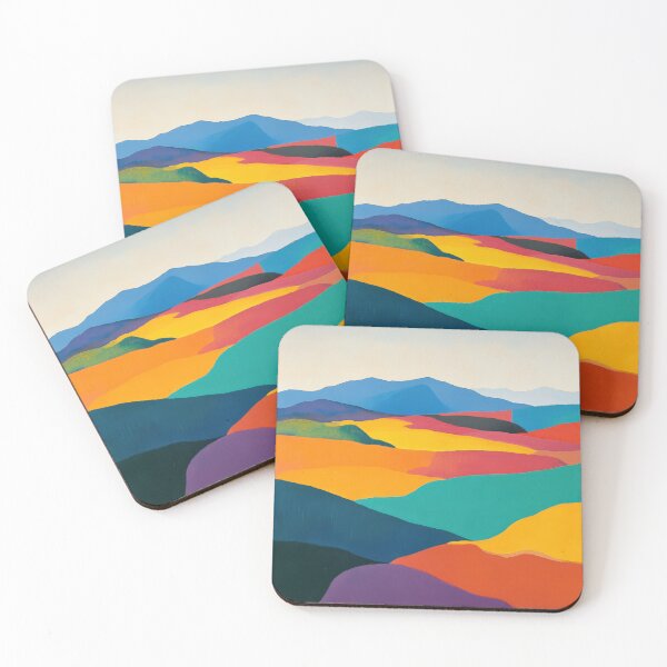 Item preview, Original Paintings by Etel Adnan, Etel Adnan Color Landscape Art designed and sold by OilArtLittle.
