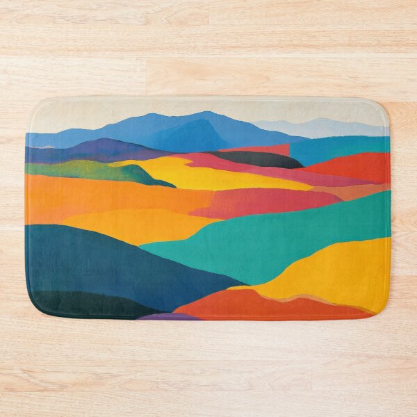 Item preview, Original Paintings by Etel Adnan, Etel Adnan Color Landscape Art designed and sold by OilArtLittle.