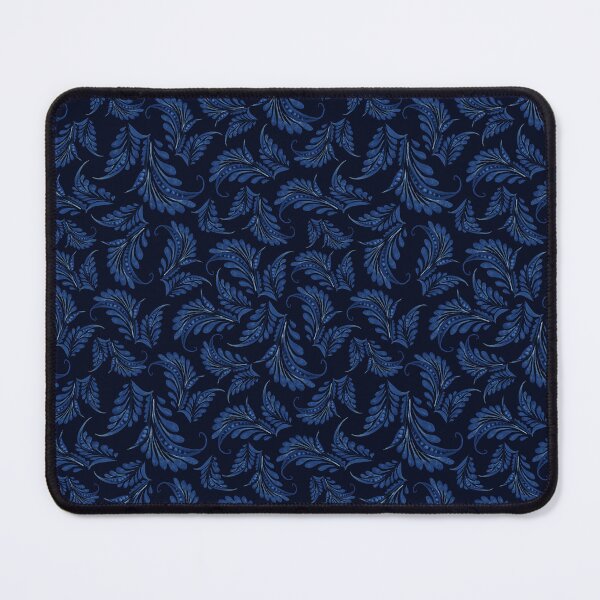 Artikelvorschau, blaue Blätter, Pflanzenmuster, ukrainische Kunst, Petrykivka-Stil, Zeichnung des Künstlers entworfen und verkauft von Sunflower-7.