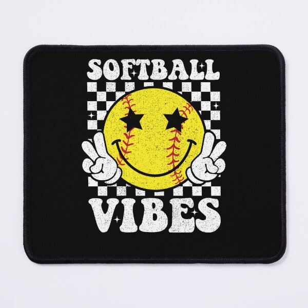 Item preview, Softball Vibes Softball Retro Groovy designed and sold by krystalRomanart.
