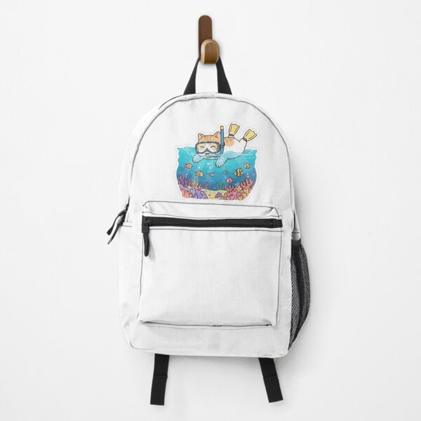 Item preview, Cute Snorkeling Cat - Kawaii Summer Scuba Diving Ginger Nyan designed and sold by NoopnyangStudio.