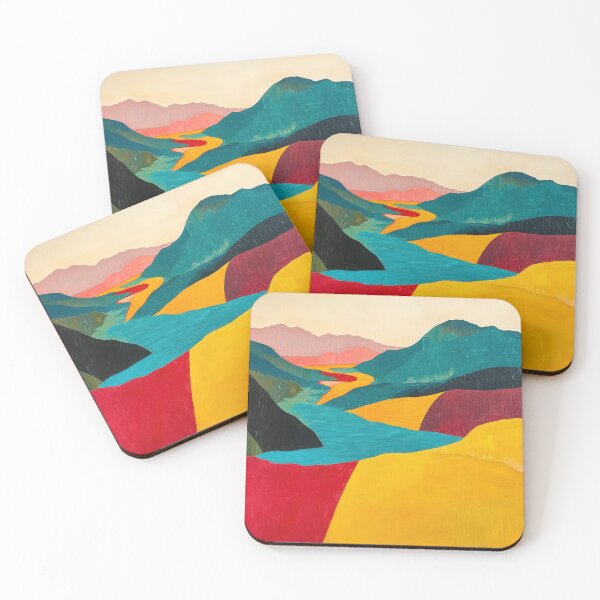 Item preview, Original Paintings by Etel Adnan, Etel Adnan Color Landscape Art designed and sold by OilArtLittle.
