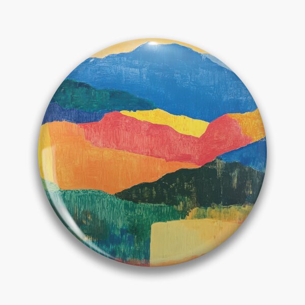 Item preview, Original Paintings by Etel Adnan, Etel Adnan Color Landscape Art designed and sold by OilArtLittle.