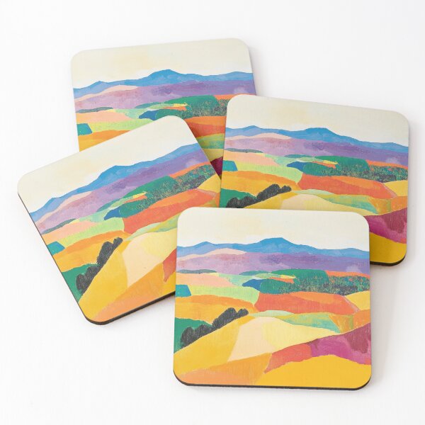 Item preview, Original Paintings by Etel Adnan, Etel Adnan Color Landscape Art designed and sold by OilArtLittle.