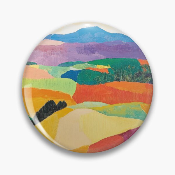 Item preview, Original Paintings by Etel Adnan, Etel Adnan Color Landscape Art designed and sold by OilArtLittle.