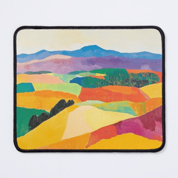 Item preview, Original Paintings by Etel Adnan, Etel Adnan Color Landscape Art designed and sold by OilArtLittle.