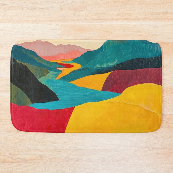 Item preview, Original Paintings by Etel Adnan, Etel Adnan Color Landscape Art designed and sold by OilArtLittle.